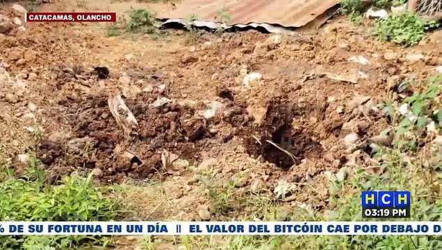 ¡Horrendo! Atrás de una casa, hallan enterrado a hombre en Olancho
