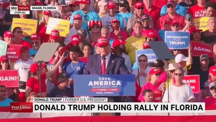 Donald Trump uses Florida rally to call for 'death penalty' to stop 'crime and drugs'
