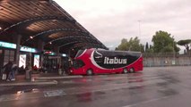 The Italian Highway  | Journey Rome to Naples by Bus in Hostile Weather | Itabus low cost