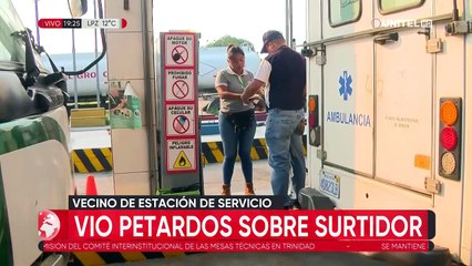 Testigos vieron como los petardos pasaron cerca de la bomba de gasolina en Buenavista