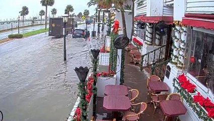 Tropical Storm Nicole hits Florida sending floodwater gushing through St Augustine