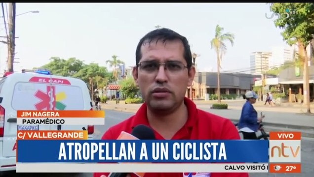 Ciclista atropellado en pleno centro cruceño