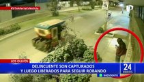Robos en mototaxi en Los Olivos: Capturan a delincuentes, pero policía los sigue liberando