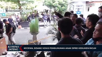 Kecewa, Sidang Vonis Pembunuhan Anak DPRD Kebumen Ricuh