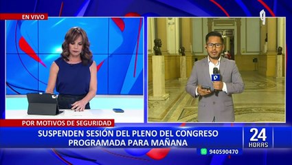 Congreso refuerza seguridad y cierra puertas de su sede principal ante la marcha de mañana