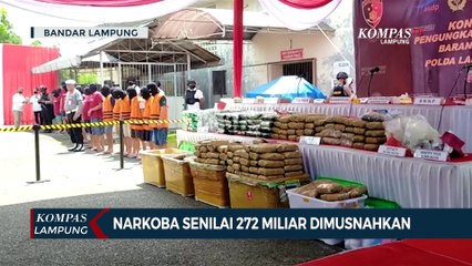 Barang Bukti Narkoba Senilai 272 Miliar DImusnahkan Polisi