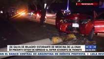 Estudiante de Medicina a punto de morir tras sufrir aparatoso accidente vial en la capital