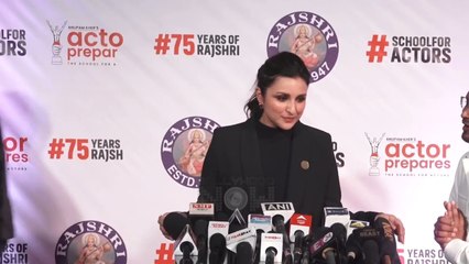 Finally Parineeti Chopra Promotes Uunchai At The Special Premiere and #75yearsofrajshri