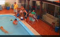 Guy Dives into Pool After Dropping His Phone