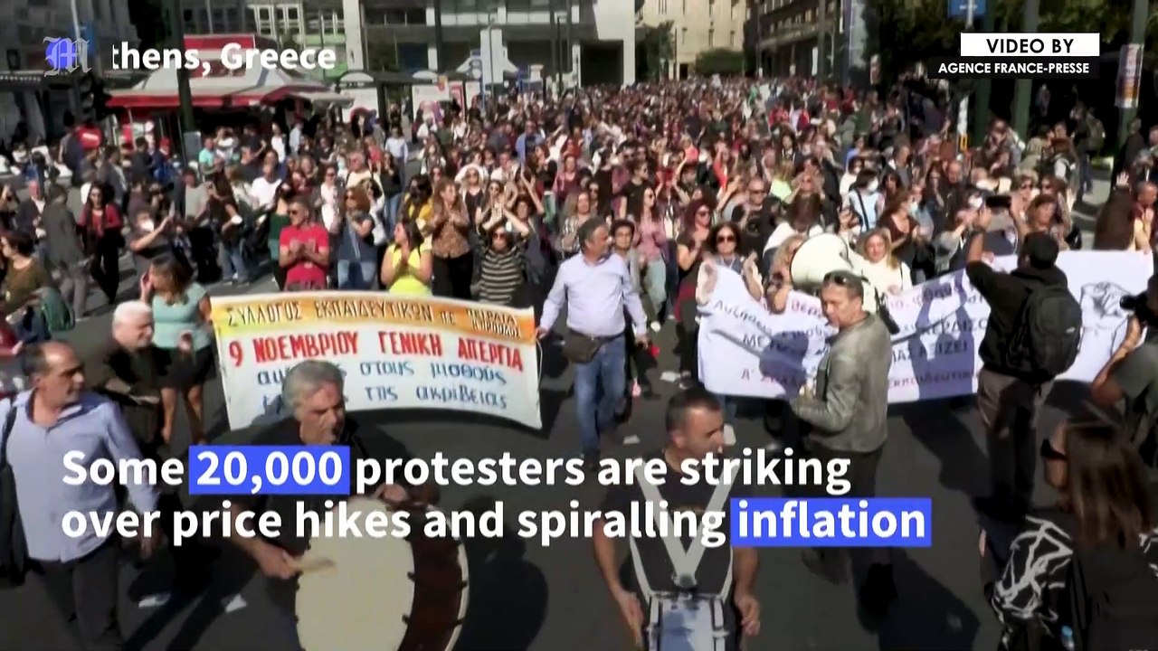 Greek demonstrators and riot police briefly clash during price hike protests