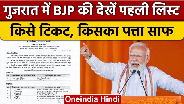 Gujarat Election 2022: BJP ने जारी की पहली लिस्ट, Ravindra Jadeja की पत्नी को टिकट | वनइंडिया हिंदी