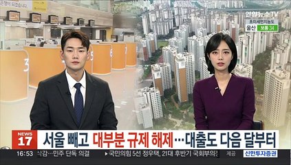 서울 빼고 대부분 규제 해제…대출도 다음 달부터 완화