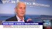 Hubert Falco, maire de Toulon, sur l'Ocean Viking: 