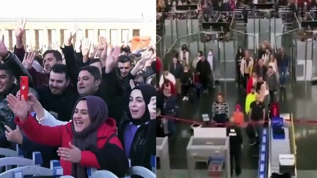 Yabancı turistler Atatürk için saygı duruşunda!