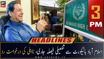 ARY News | Prime Time Headlines | 3 PM | 10th November 2022