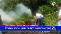 Yurimaguas: voraz incendio consume más de cuatro hectáreas de madera