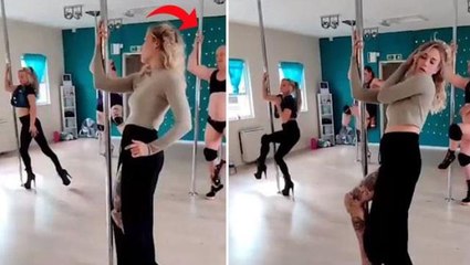 Kadınlar normalce dans ediyor ama arkadaki kişiyi görenler kahkahayı patlatıyor