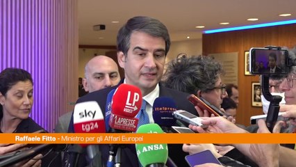 Ue, Fitto "Fare squadra con gli europarlamentari per l'Italia"