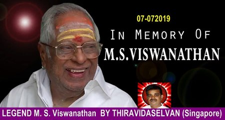 Legend M. S. Viswanathan By Thiravidaselvan (singapore) Vol 10