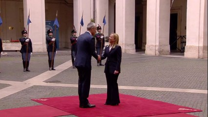 Stoltenberg arriva a Palazzo Chigi per incontrare Meloni