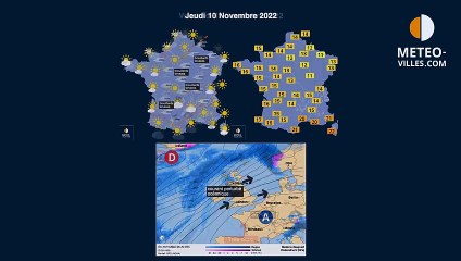 prévisions météo villes du jeudi 10 novembre 2022