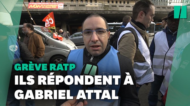 Grève à la RATP: Venez me regarder dans les yeux , ils répondent à Gabriel Attal