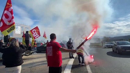 Manifestation des salariés du Lidl d'Arcs-sur-Argens
