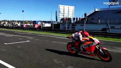 Marc Márquez prueba el biocombustible de Repsol