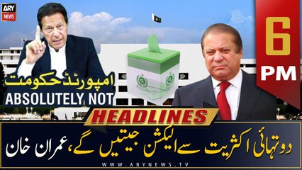 ARY News | Prime Time Headlines | 6 PM | 10th November 2022
