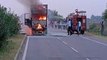 Watch Live Video : हाई-वे 27 पर मिनी ट्रक में लगी भीषण आग
