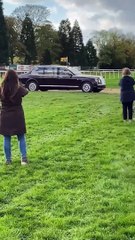 King Charles and Queen Consort Camilla wave farewell to Doncaster