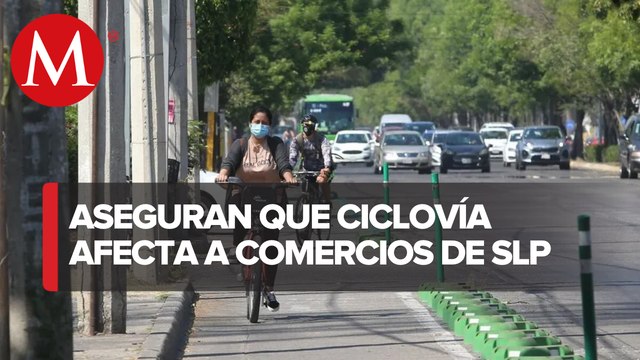 En SLP, comerciantes de la avenida Venustiano Carranza exigen reubicar ciclovía