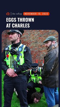 Man detained after eggs thrown at King Charles