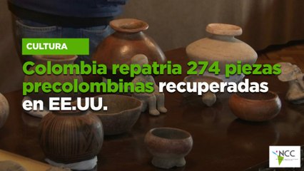 Colombia repatria 274 piezas precolombinas recuperadas en EE.UU.