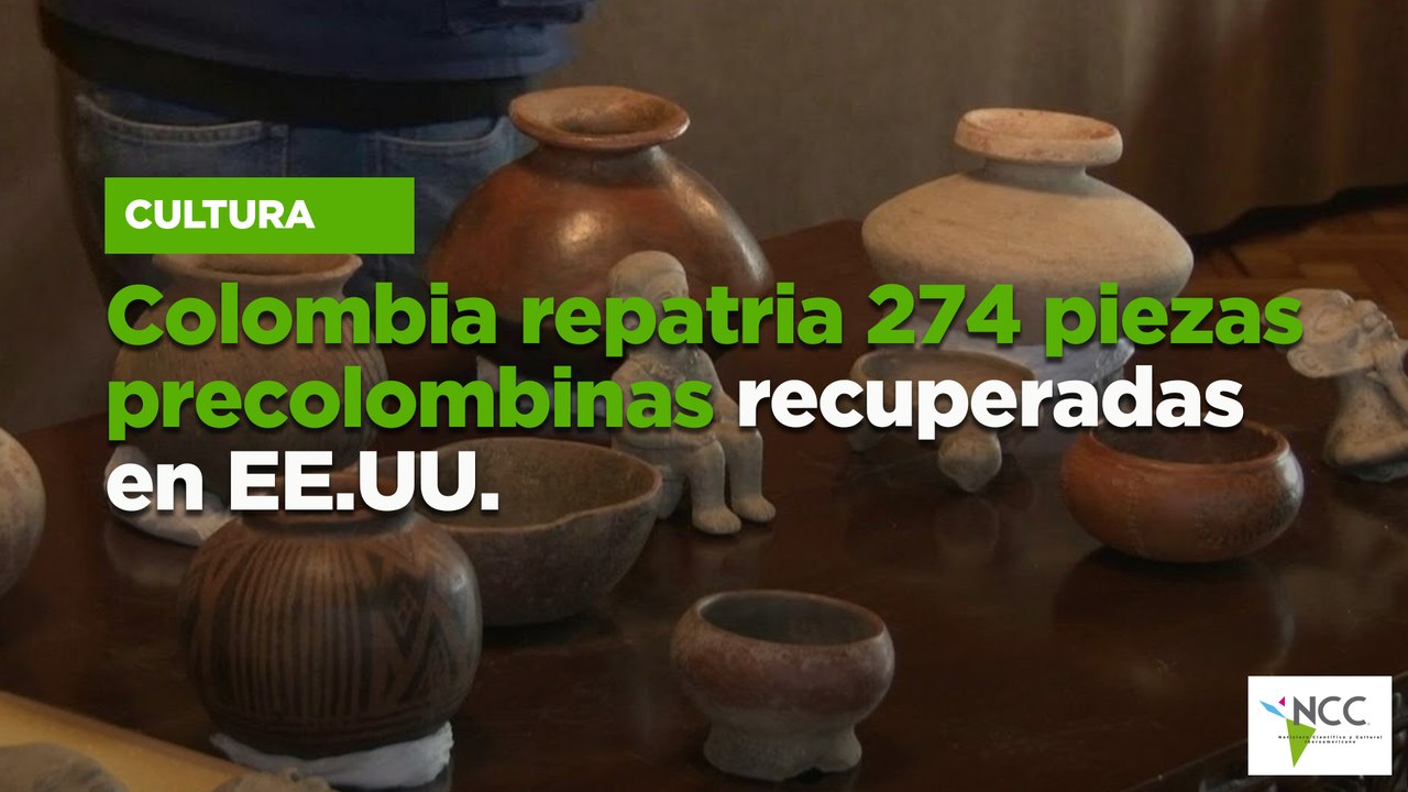 Colombia repatria 274 piezas precolombinas recuperadas en EE.UU.