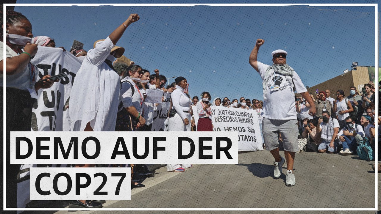 Proteste auf der COP 27:  “Ohne Menschenrechte keine Klimagerechtigkeit”