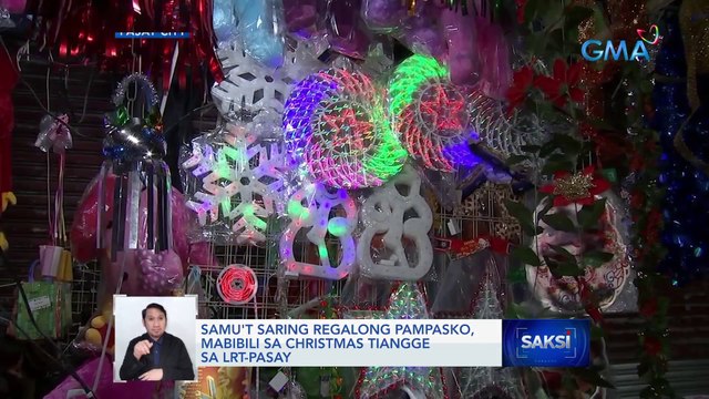 Samu't saring regalong pampasko, mabibili sa Christmas tiangge sa LRT-Pasay | Saksi