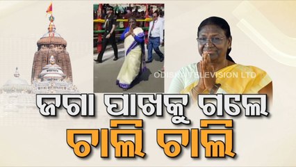 President Murmu walks 2 km in Odisha's Puri, offers prayers at Jagannath temple