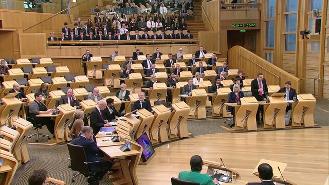 Scottish Parliament: Douglas Ross and John Swinney debate the NHS at First Ministers Questions