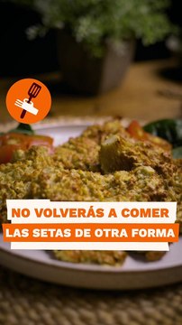 Setas crujientes en airfryer