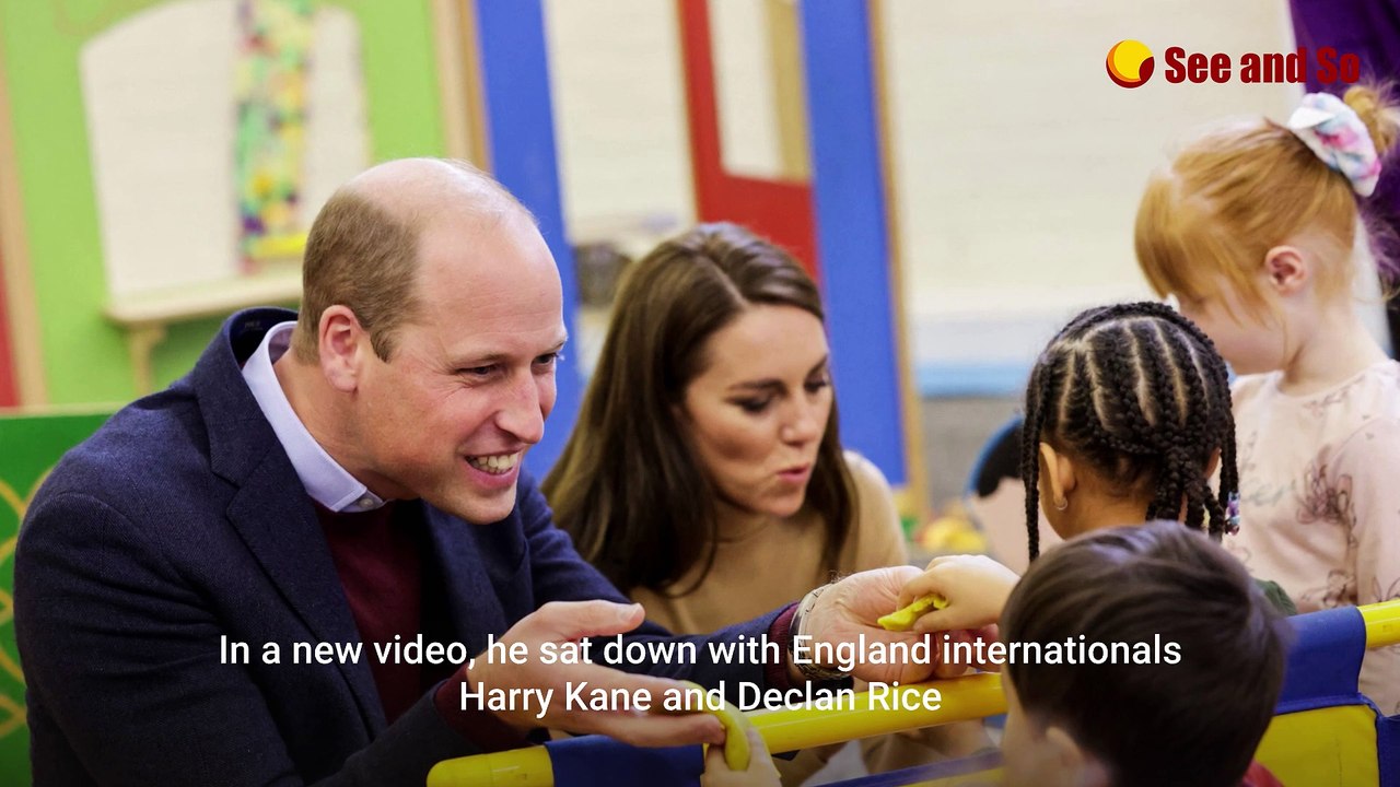 Prince William talks mental health with England stars Harry Kane and Declan Rice