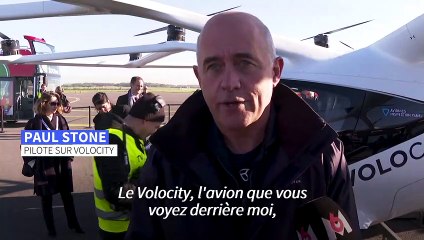 Le taxi volant en piste pour un envol aux JO de 2024