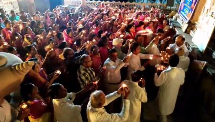 जयकारों संग निकाली रैली, कीर्ति स्तम्भ पर महाआरती
