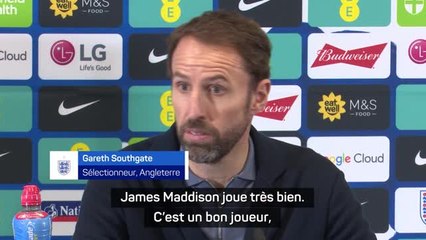 Angleterre - Southgate : "Maddison peut nous apporter quelque chose de différent"