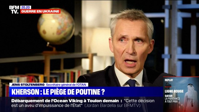 Jens Stoltenberg, secrétaire général de l'OTAN: Ce qui est clair, c'est que la Russie est sous pression. L'annonce faite aujourd'hui confirme cette impression