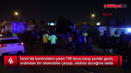 Karşı şeride geçen TIR trafikte dehşet saçtı: 4 yaralı