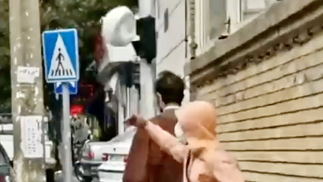 Videos Go Viral Of Young Iranian Protestors Smacking Turban Hats Off 