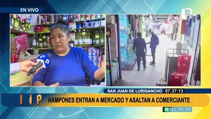 SJL: Hampones entran a mercado y asaltan a comerciantes