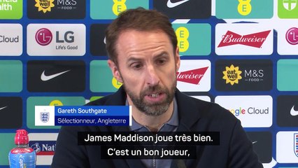 Angleterre - Southgate : "Maddison peut nous apporter quelque chose de différent"
