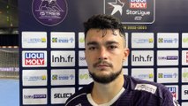 Interview maritima: Lucas Vanègue après la défaite d'Istres Provence Handball contre Chartres